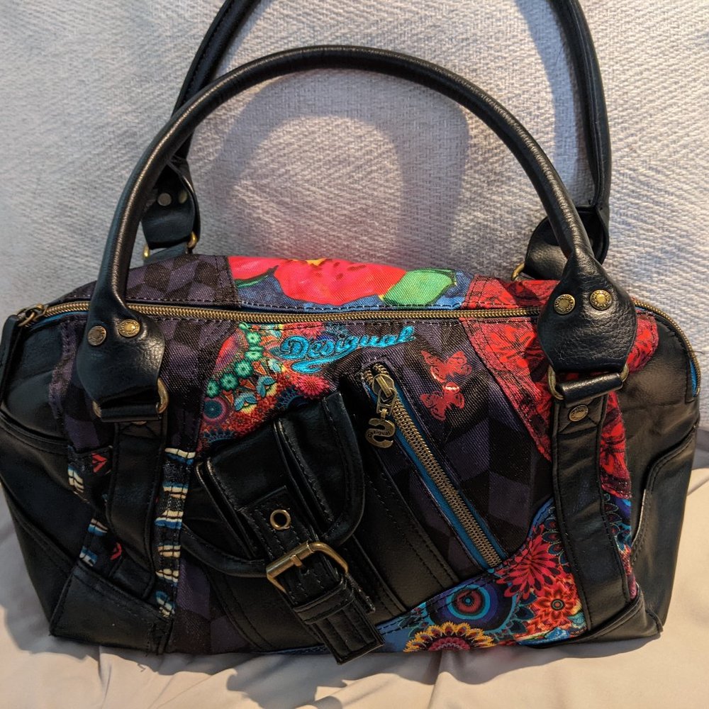Desigual Floral/Black Tote